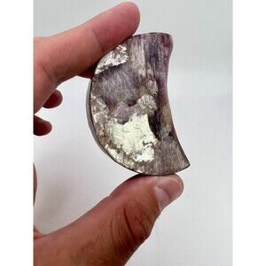 Lepidolite Mica Moon - Gemmy Rare Lepidolite Crystal - Shiny Rough Lepidolite